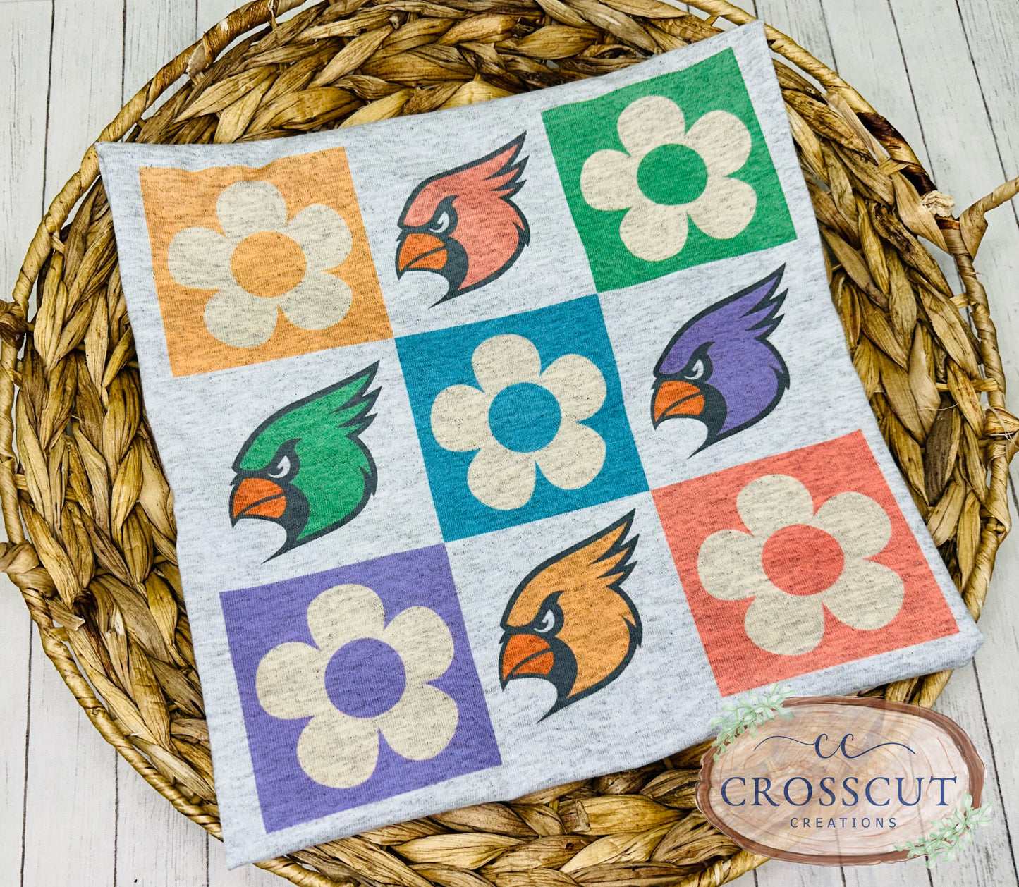 Cardinal Floral Block (short sleeve)